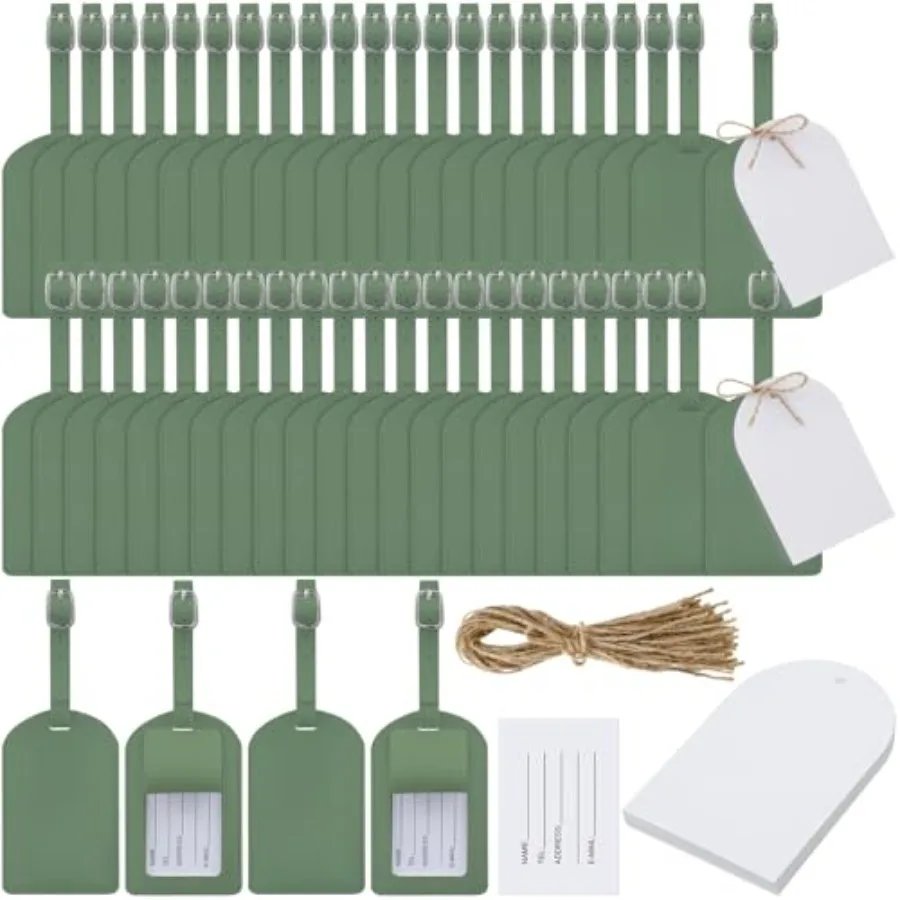 48 Sets Leather Luggage Tags Bulk Wedding Favors Luggage Tags for Guests Bridal Gifts Wedding Bridal Shower Gift PU Leather wit
48 Sets Leather Luggage Tags Bulk Wedding Favors Luggage Tags for Guests Bridal Gifts Wedding Bridal Shower Gift PU Leather wit