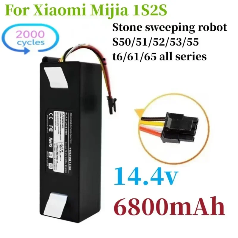 100%New Suitable for Xiaomi Mijia Sweeping Robot 1S2S Stone Small Tile S50 S51 S55 Original Battery 14.4v 6800mAh
100%New Suitable for Xiaomi Mijia Sweeping Robot 1S2S Stone Small Tile S50 S51 S55 Original Battery 14.4v 6800mAh