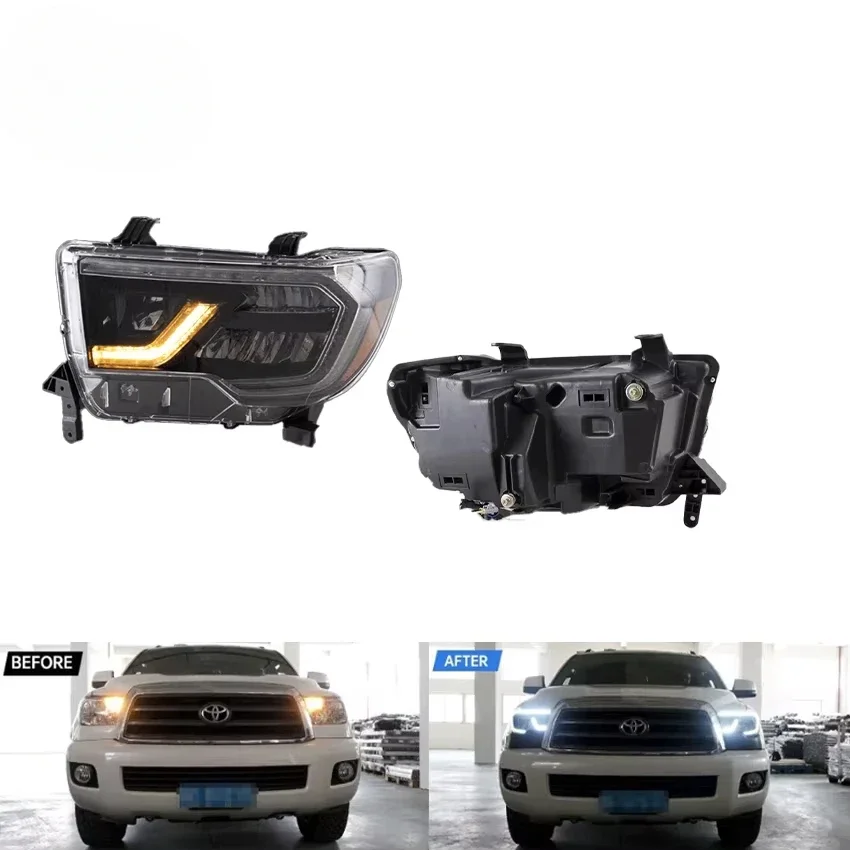Полностью светодиодные фары для Toyota Tundra 2007-2013 2-го поколения (XK50) и Sequoia 2008-2017 2-го поколения (XK60) Автомобильные фары в сборе
Полностью светодиодные фары для Toyota Tundra 2007-2013 2-го поколения (XK50) и Sequoia 2008-2017 2-го поколения (XK60) Автомобильные фары в сборе