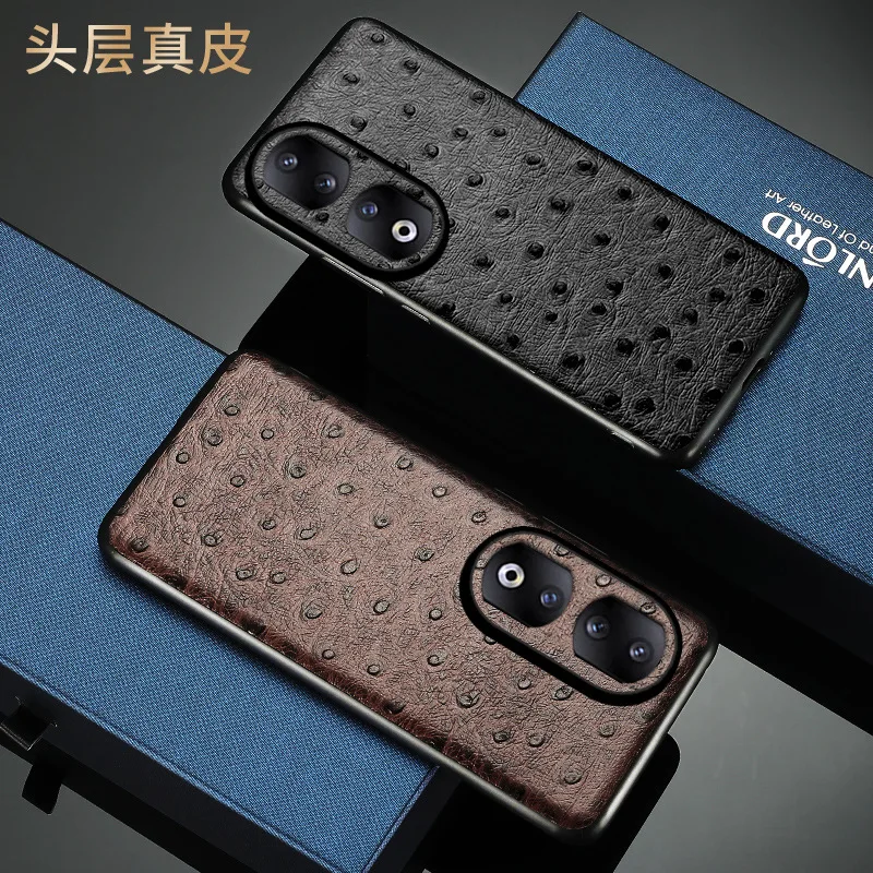 For Honor 90 Pro Phone Case Anti-knock Ostrich skin pattern Classic Genuine Leather Soft TPU Back Cover Full edging
For Honor 90 Pro Phone Case Anti-knock Ostrich skin pattern Classic Genuine Leather Soft TPU Back Cover Full edging