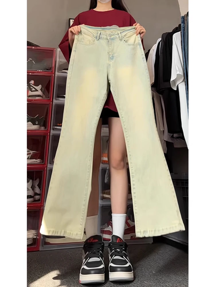 Waed Vintage Yellow Mud Color Men's Jeans High Waist Straight Leg Micro Flared Pants American Vibe High Street Jeans
Waed Vintage Yellow Mud Color Men's Jeans High Waist Straight Leg Micro Flared Pants American Vibe High Street Jeans