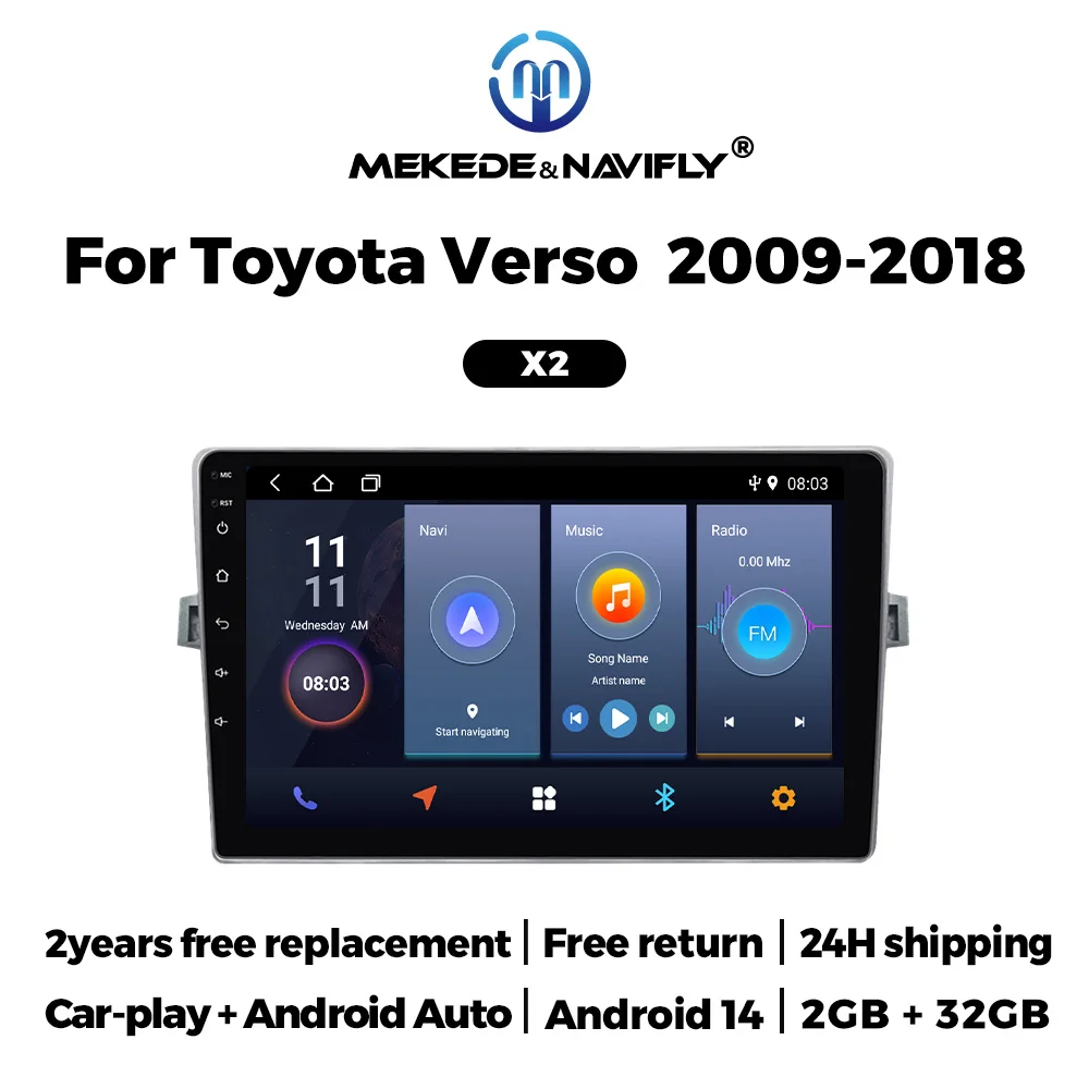 Android 14 Auto Intelligent Car Radio For Toyota Verso R20 2009 -2018 Multimedia Video Player GPS Navigation Wireless Carplay 4G
Android 14 Auto Intelligent Car Radio For Toyota Verso R20 2009 -2018 Multimedia Video Player GPS Navigation Wireless Carplay 4G