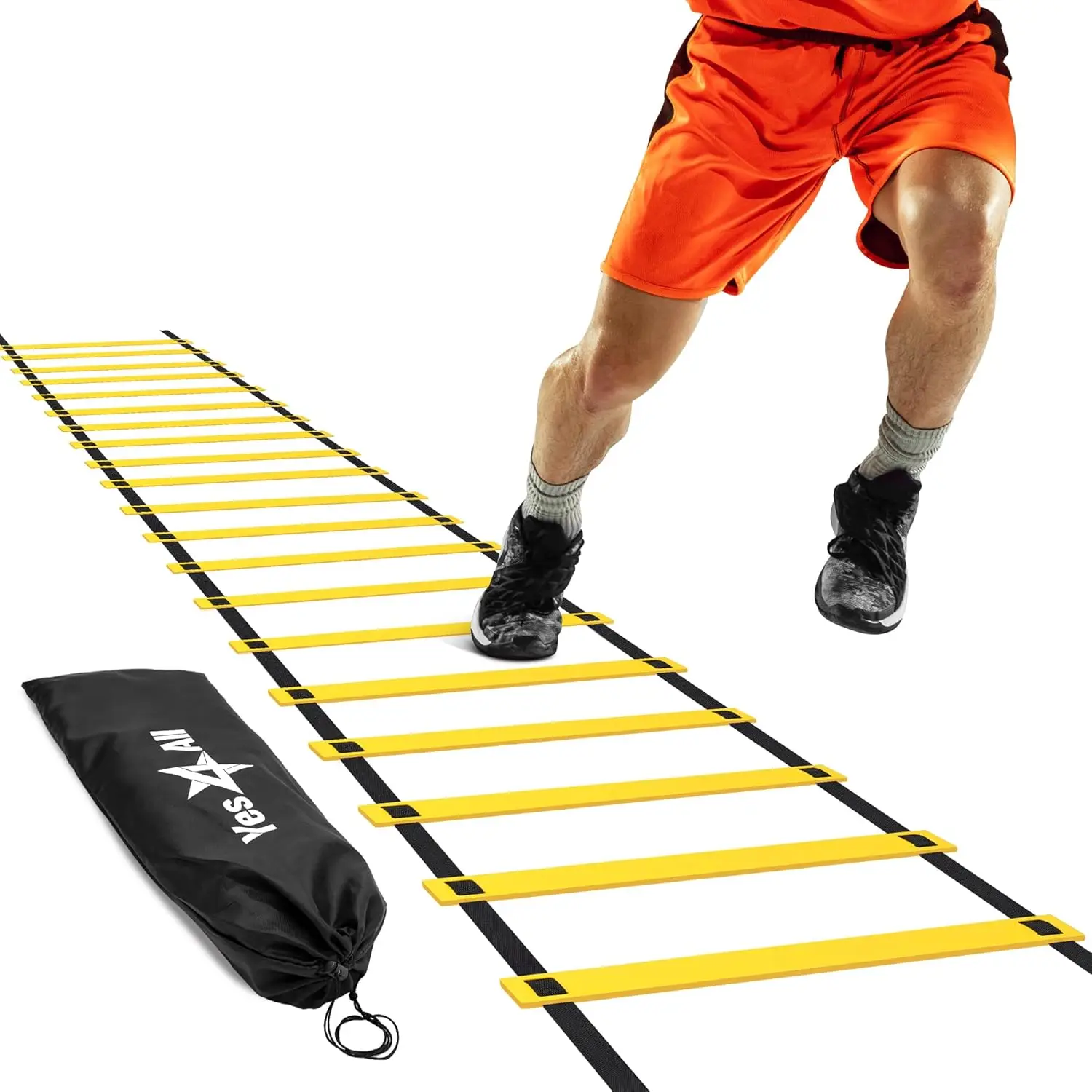 Agility Ladder Speed Training Equipment with Adjustable Rungs, Portable Carry Bag for Soccer Football Basketball
Agility Ladder Speed Training Equipment with Adjustable Rungs, Portable Carry Bag for Soccer Football Basketball