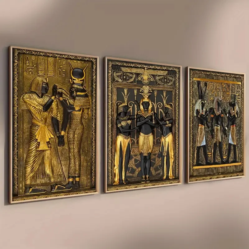 3pcs Canvas Poster Vintage Art Black Gold Egyptian Wall Art Figure Painting Ideal Gift Bedroom Living Room Dorm Corridor Decor
3pcs Canvas Poster Vintage Art Black Gold Egyptian Wall Art Figure Painting Ideal Gift Bedroom Living Room Dorm Corridor Decor
