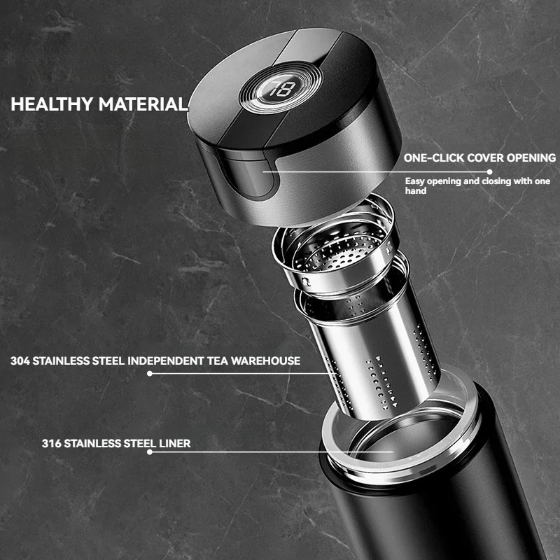 500ml Water Bottle Vacuum Flask Stainless Steel Thermos Thermal Tumbler No Screw One Click Open Portable One-Handed Push Tea
500ml Water Bottle Vacuum Flask Stainless Steel Thermos Thermal Tumbler No Screw One Click Open Portable One-Handed Push Tea