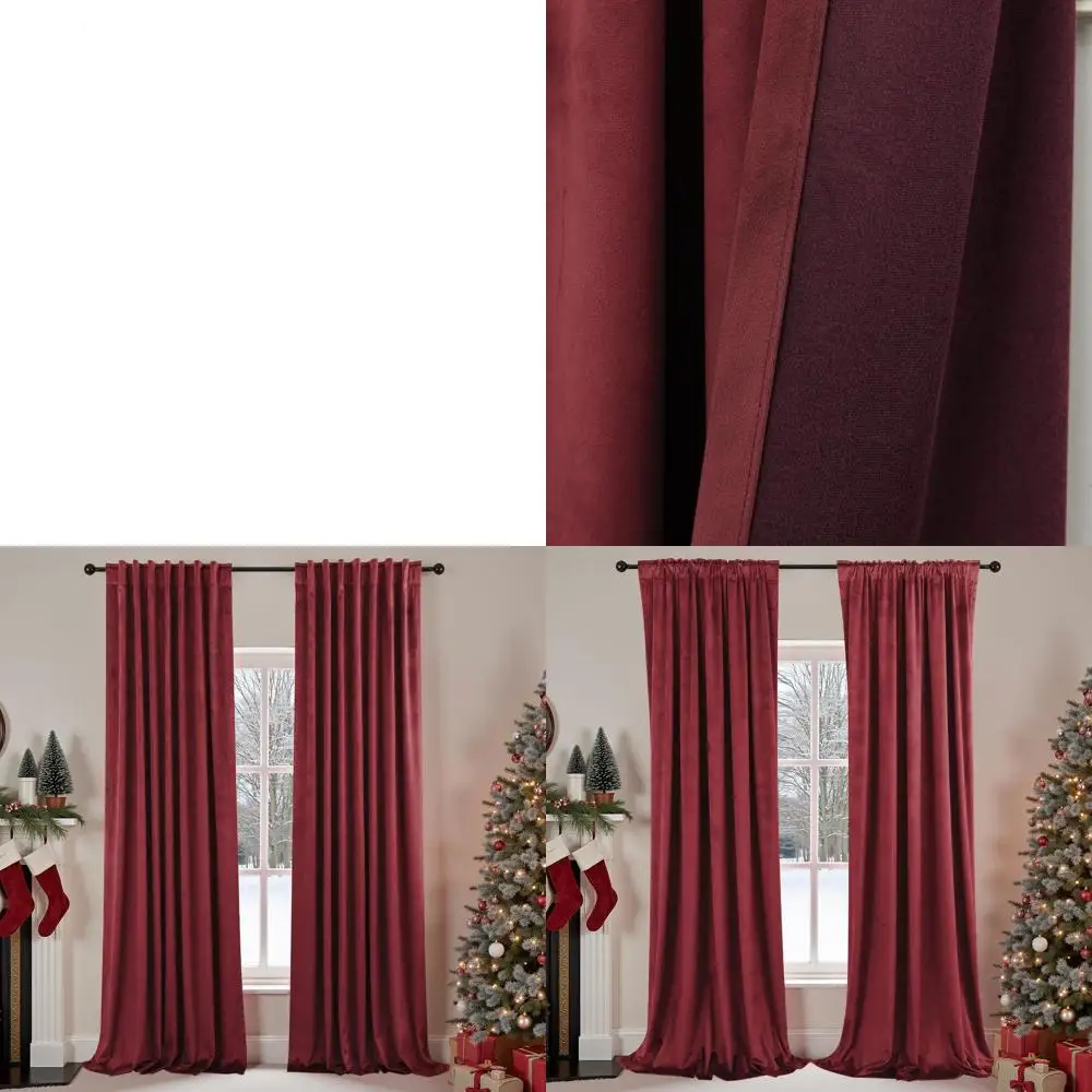 Винтажные бархатные плиссированные шторы винно-красного цвета, 96 шт. для потолочной дорожки, комплект из 2 панелей для гостиной
Винтажные бархатные плиссированные шторы винно-красного цвета, 96 шт. для потолочной дорожки, комплект из 2 панелей для гостиной