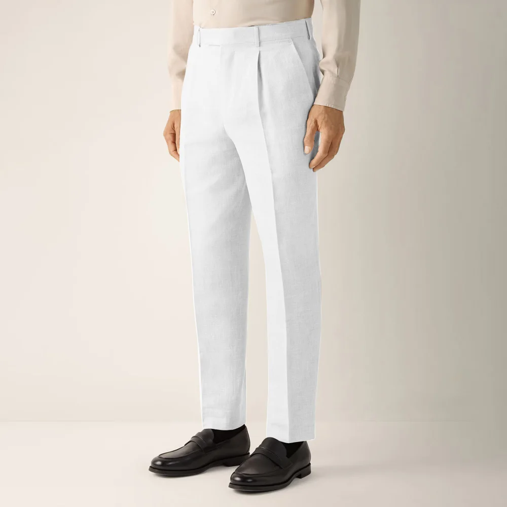 Classic Men's Pants for Man Trousers Straight-Leg Business Style Solid Color Lightweight Linen Casual Work Trouser Tailoring
Classic Men's Pants for Man Trousers Straight-Leg Business Style Solid Color Lightweight Linen Casual Work Trouser Tailoring