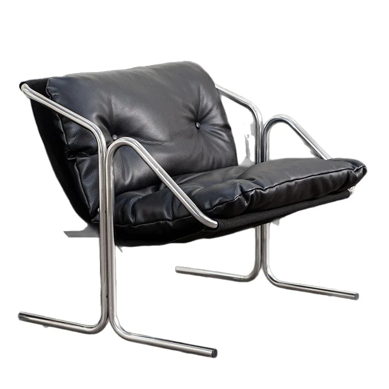 Italian light luxury leather soft bag dining chair stainless steel meeting room chair French retro business negotiation
Italian light luxury leather soft bag dining chair stainless steel meeting room chair French retro business negotiation