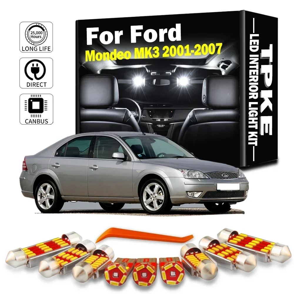14Pcs For Ford Mondeo 3 MK3 2001 2002 2003 2004 2005 2006 2007 Trunk Bulbs Car Interior LED Light Kit Map Dome Sun visor Lamp
14Pcs For Ford Mondeo 3 MK3 2001 2002 2003 2004 2005 2006 2007 Trunk Bulbs Car Interior LED Light Kit Map Dome Sun visor Lamp