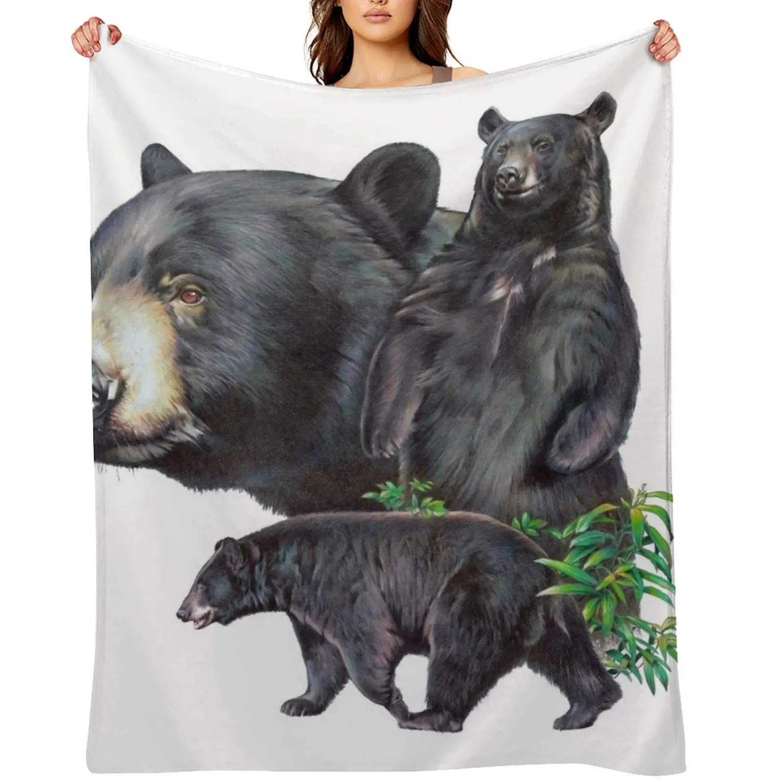 Black Bears Throw Blanket Summer Nap Decorative Throw Polar Blankets
Black Bears Throw Blanket Summer Nap Decorative Throw Polar Blankets