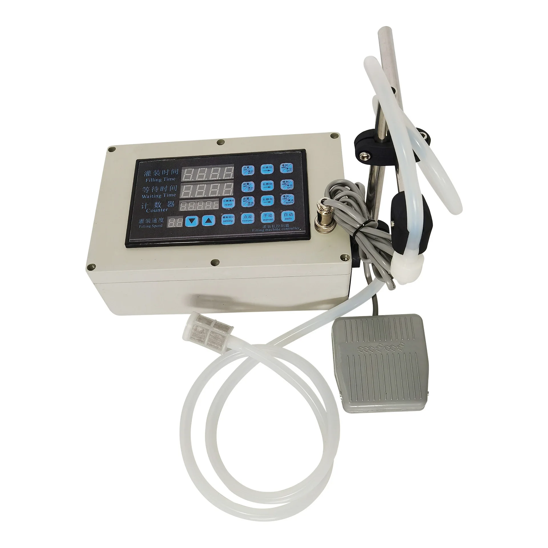 Semi-automatic liquid filling machine Filling machine Single head single hole 3.5L/more per minute
Semi-automatic liquid filling machine Filling machine Single head single hole 3.5L/more per minute