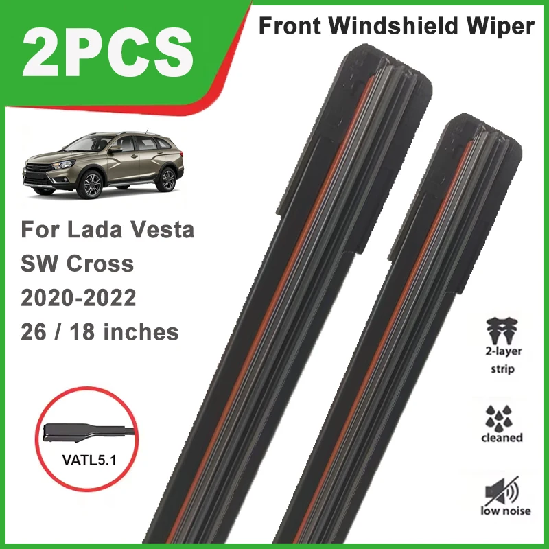 26"+18" Double Rubber Front Wiper Blades, Durable Windscreen Windshield Replacement Parts For LADA Vesta SW Cross 2020-2022 2021
26"+18" Double Rubber Front Wiper Blades, Durable Windscreen Windshield Replacement Parts For LADA Vesta SW Cross 2020-2022 2021