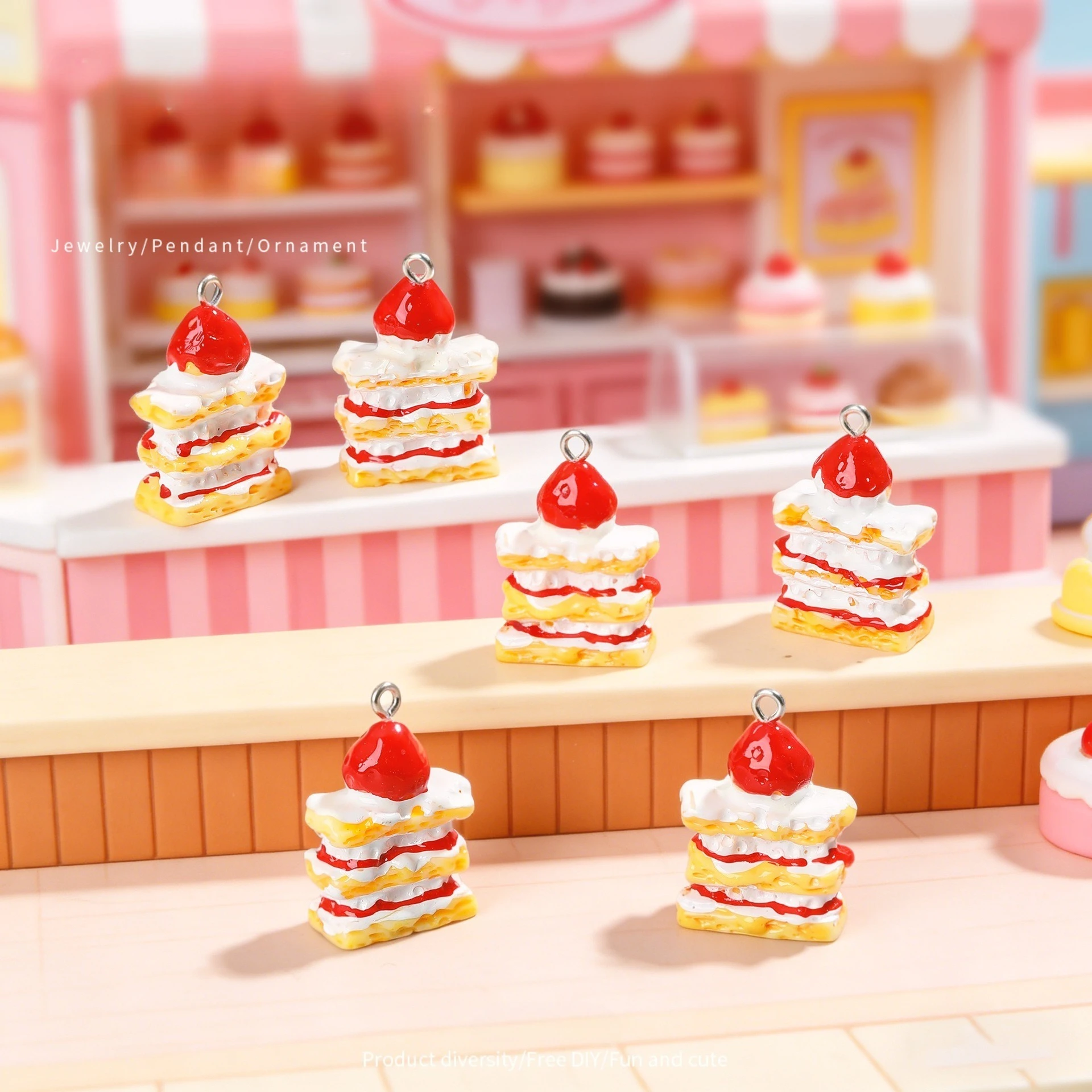 30pcs Strawberry Cake Charms Cute Resin Pendants for Jewelry Making Handmade Earrings Bracelet Necklace Keychain Accessories
30pcs Strawberry Cake Charms Cute Resin Pendants for Jewelry Making Handmade Earrings Bracelet Necklace Keychain Accessories