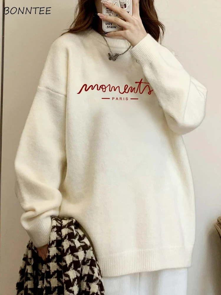 Pullovers Women Gentle Soft Knitted Comfortable All-match Sweet Cute Girls Autumn Winter Popular Korean Fashion Sweaters Ins
Pullovers Women Gentle Soft Knitted Comfortable All-match Sweet Cute Girls Autumn Winter Popular Korean Fashion Sweaters Ins
