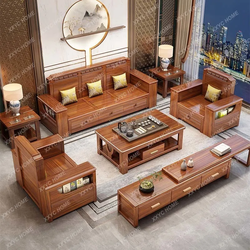 HWalnut full solid wood modern Chinese small apartment living room with drawer storage bed
HWalnut full solid wood modern Chinese small apartment living room with drawer storage bed