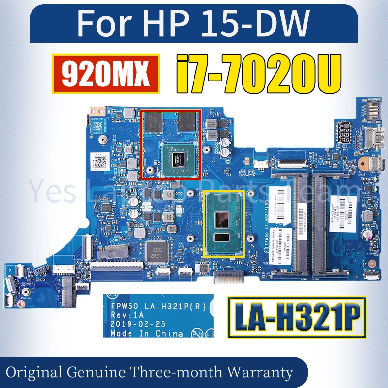 LA-H321P для HP 15-DW, материнская плата для ноутбука, L51990-601 SR3TK, i7-7020U 920MX, N16V-GMR1-S-A2, материнская плата для ноутбука
LA-H321P для HP 15-DW, материнская плата для ноутбука, L51990-601 SR3TK, i7-7020U 920MX, N16V-GMR1-S-A2, материнская плата для ноутбука