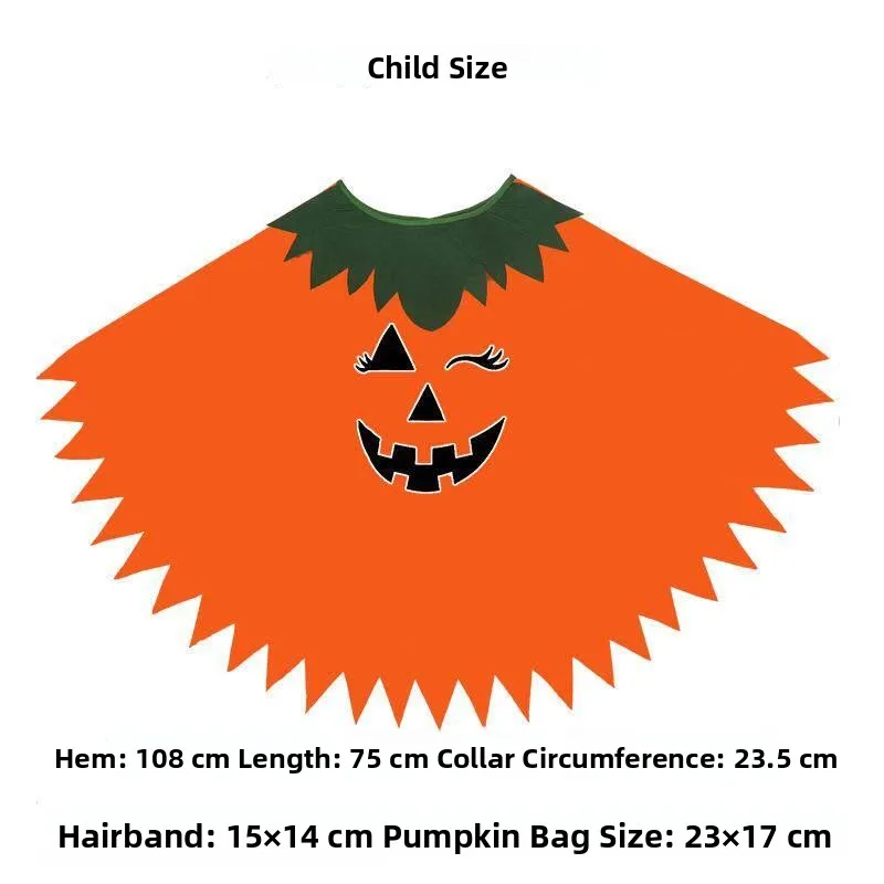 Halloween Pumpkin Cloak Set Adult And Child Glow in the Dark Pumpkin Robe for Ladies Fashionable Stage Costume Accessory
Halloween Pumpkin Cloak Set Adult And Child Glow in the Dark Pumpkin Robe for Ladies Fashionable Stage Costume Accessory