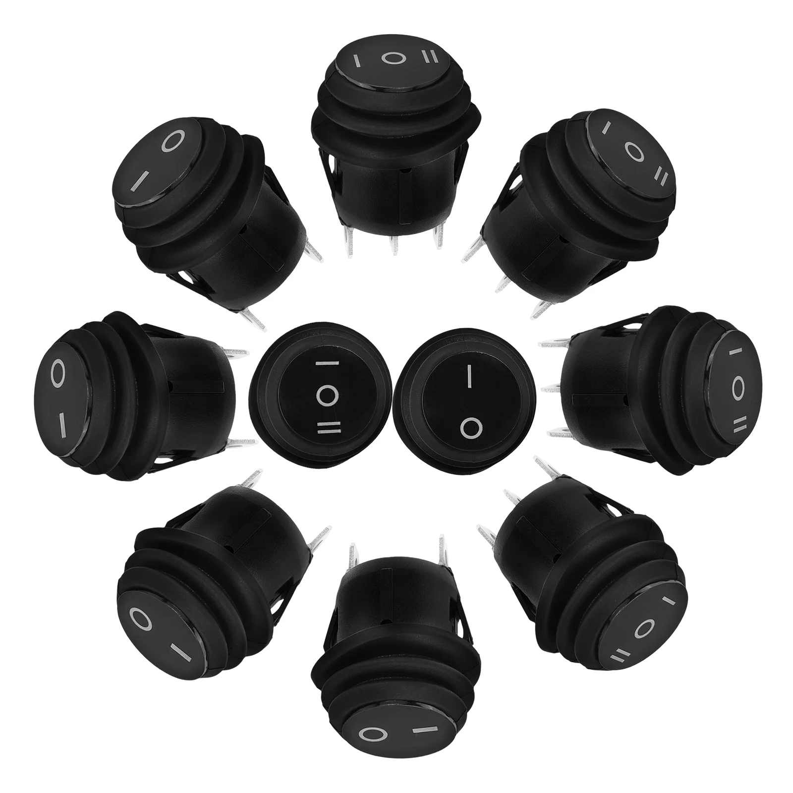 10pcs Toggle Switch Round Rocker Retardant Abs On Off Switches Car Marine Waterproof Installation Durability
10pcs Toggle Switch Round Rocker Retardant Abs On Off Switches Car Marine Waterproof Installation Durability