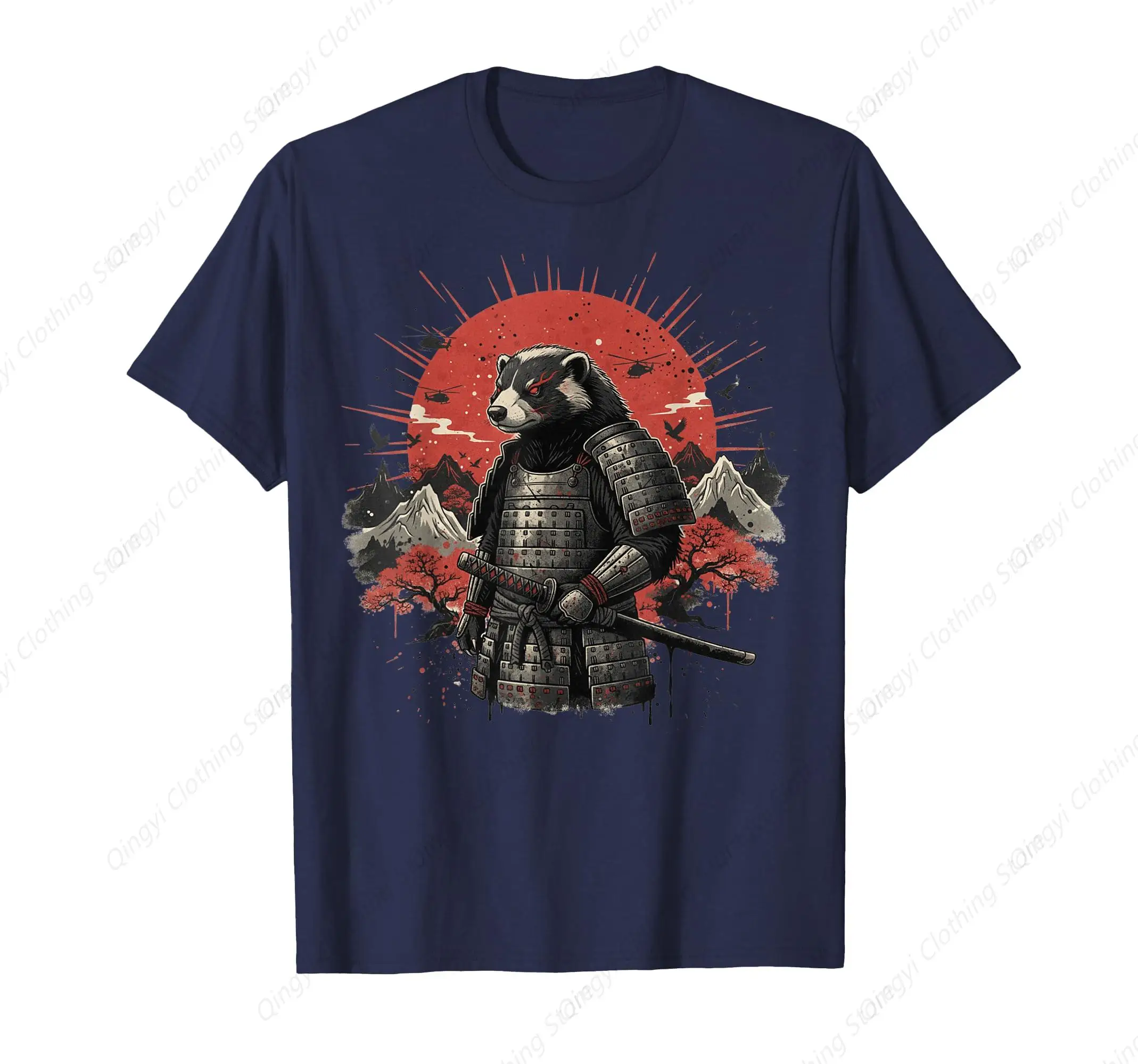 Cool Samurai Honey Badger Warrior Japanese Sunset Graphic T-Shirt
Cool Samurai Honey Badger Warrior Japanese Sunset Graphic T-Shirt