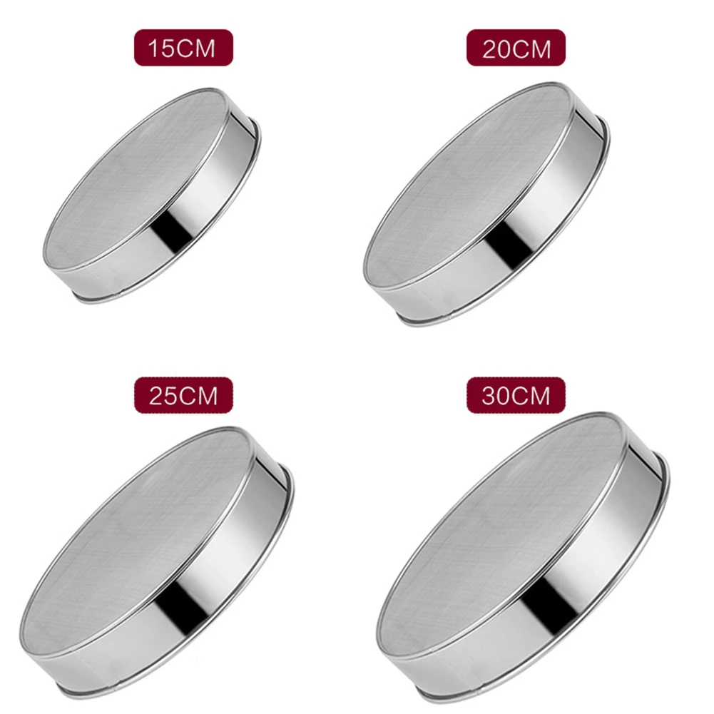 15/20/25/30cm Flour Sieve Stainless Steel Flour Sieve Kitchen Fine Mesh Oil Strainer Sifter Sugar Filter Kitchen Tools Bakeware
15/20/25/30cm Flour Sieve Stainless Steel Flour Sieve Kitchen Fine Mesh Oil Strainer Sifter Sugar Filter Kitchen Tools Bakeware
