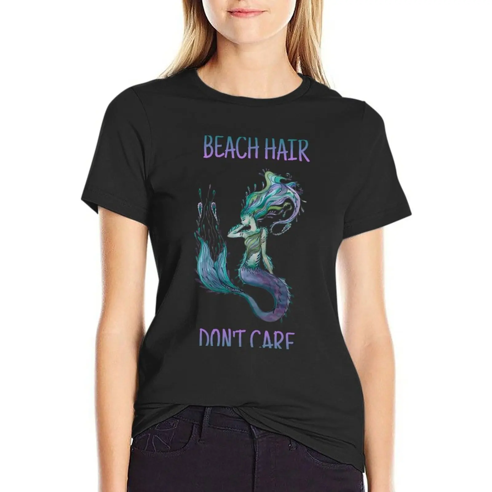 Beach Hair, Don’t Care, Watercolor Mermaid T-Shirt Aesthetic clothing kawaii clothes sports fans T-shirt Women
Beach Hair, Don’t Care, Watercolor Mermaid T-Shirt Aesthetic clothing kawaii clothes sports fans T-shirt Women