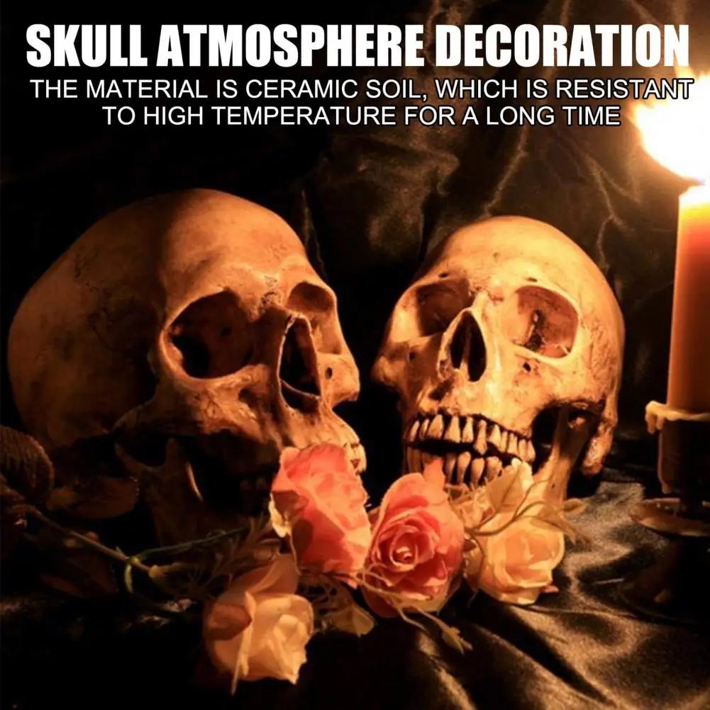 Halloween Fireplace Skull High Temperature Resistant Skull Prop Realistic Ceramic Clay Craft Skull Ornament for Halloween
Halloween Fireplace Skull High Temperature Resistant Skull Prop Realistic Ceramic Clay Craft Skull Ornament for Halloween