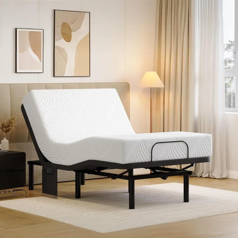 Регулируемый каркас кровати Twin XL с 5 вариантами высоты, тихие двигатели с высокой тягой, USB-портами A&C, независимым наклоном головы и ноги
Регулируемый каркас кровати Twin XL с 5 вариантами высоты, тихие двигатели с высокой тягой, USB-портами A&C, независимым наклоном головы и ноги