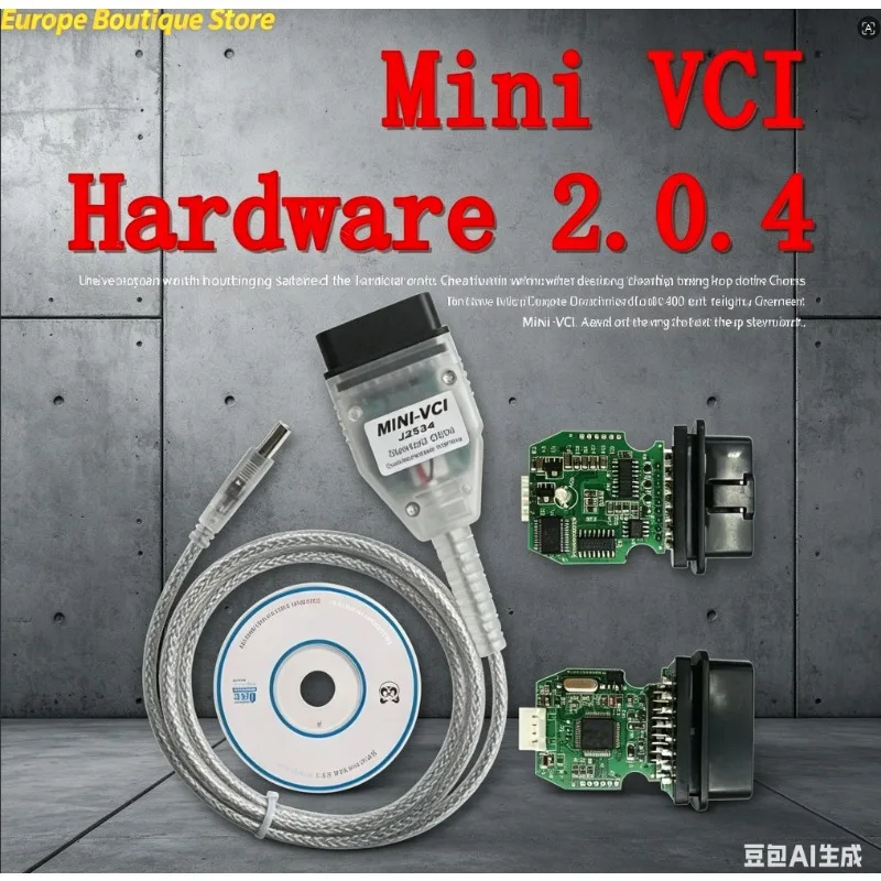 MINI VCI V2.0.4 Premium Code J2534 Techstream V18.00.00 FTDI FT232RL Scan Device For Toyota MINIVCI Supports K-Line/CAN-BUS
MINI VCI V2.0.4 Premium Code J2534 Techstream V18.00.00 FTDI FT232RL Scan Device For Toyota MINIVCI Supports K-Line/CAN-BUS