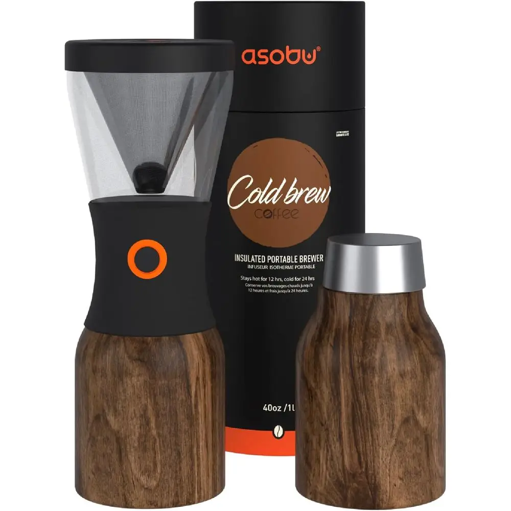 Award-Winning 40oz Insulated Cold Brew Coffee Maker - Portable Stainless Steel Carafe, Leak-Proof, BPA-Free, 24H Cold Retention
Award-Winning 40oz Insulated Cold Brew Coffee Maker - Portable Stainless Steel Carafe, Leak-Proof, BPA-Free, 24H Cold Retention