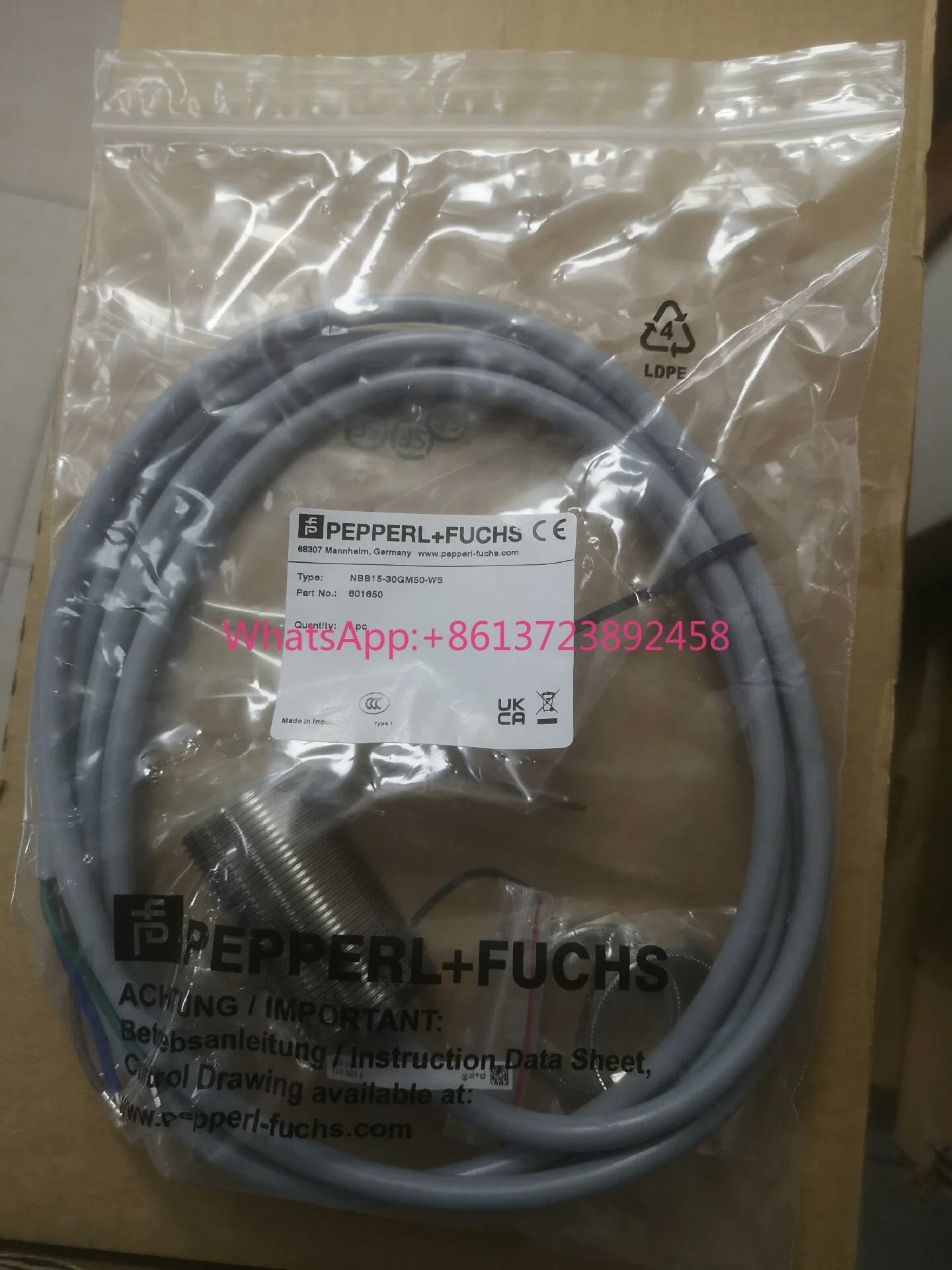 Pepperl + Fuchs NBB15-30GM50-WS
Pepperl + Fuchs NBB15-30GM50-WS