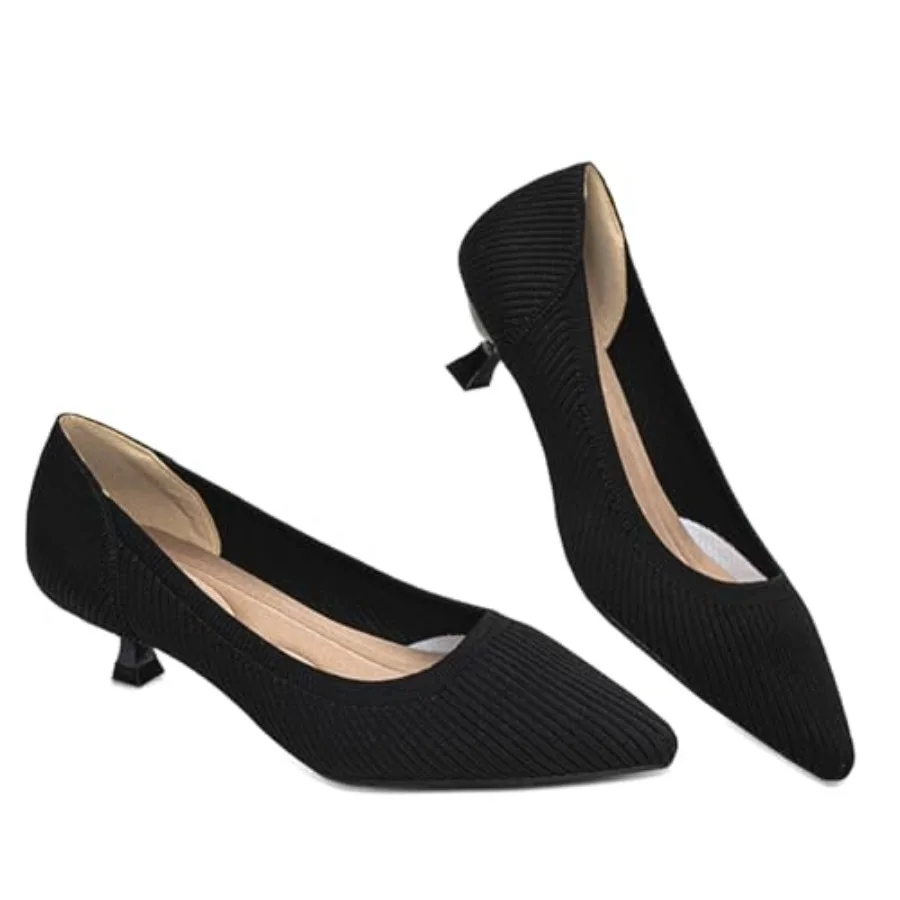 Womens Kitten Heels Pumps Shoes Comfortable Knit Closed Toe Heels for Women Work Office Casual Wedding Dressy
Womens Kitten Heels Pumps Shoes Comfortable Knit Closed Toe Heels for Women Work Office Casual Wedding Dressy