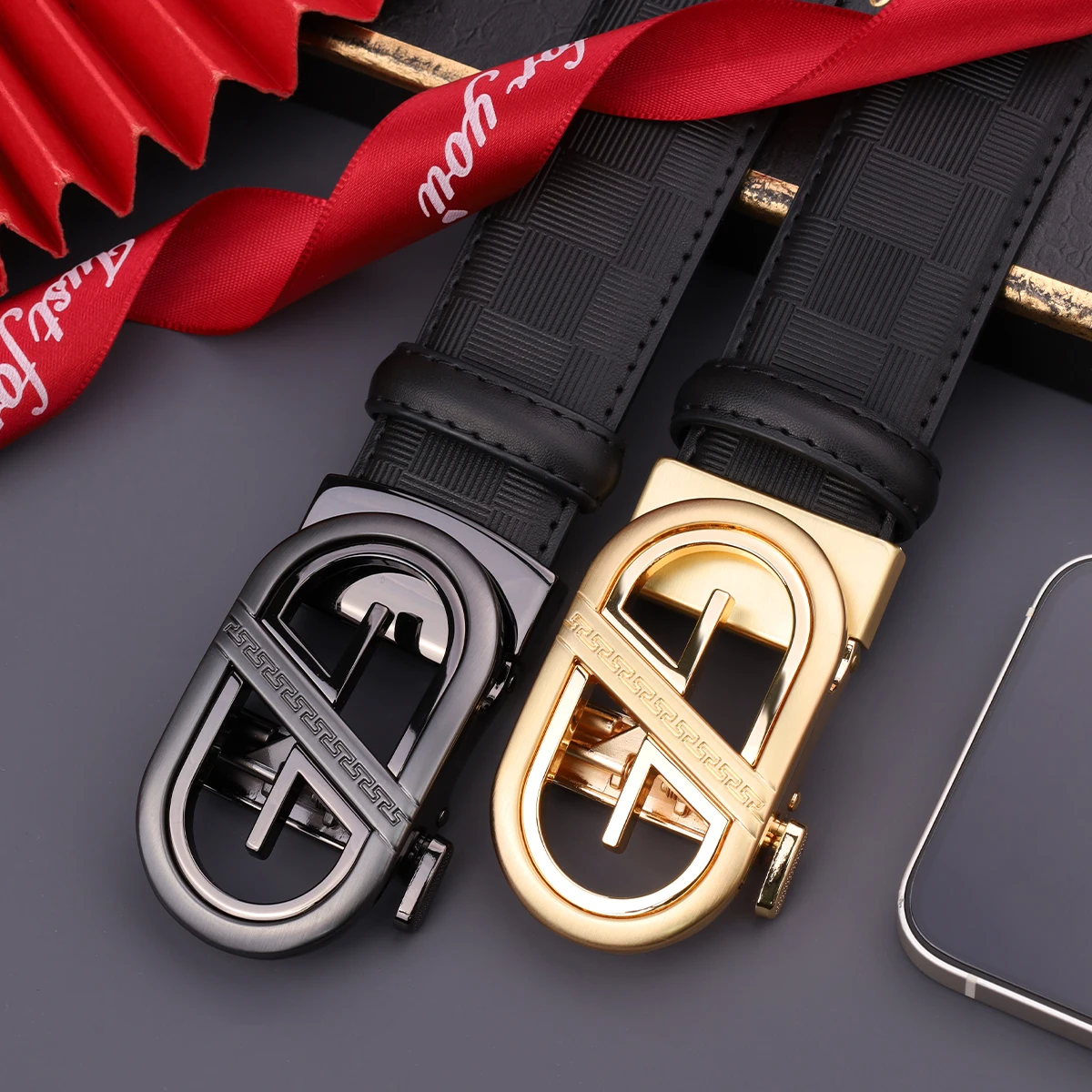 Men's Leather Belt with Automatic Alloy Buckle, Ideal Gift Choice for Casual & Formal Occasions,All Season Wearable Accessory
Men's Leather Belt with Automatic Alloy Buckle, Ideal Gift Choice for Casual & Formal Occasions,All Season Wearable Accessory