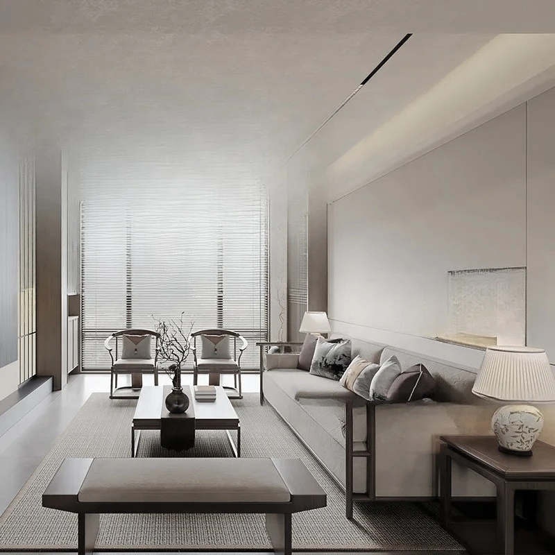 Song - style aesthetic black walnut wabi - sabi sofa suitable for villa living rooms
Song - style aesthetic black walnut wabi - sabi sofa suitable for villa living rooms