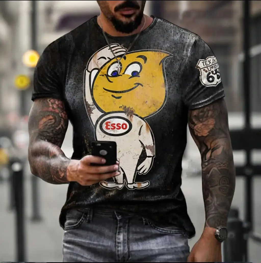 Men's T-shirt summer outdoor sports round neck top short-sleeved letters printed pattern large Oversize loose men's clothing
Men's T-shirt summer outdoor sports round neck top short-sleeved letters printed pattern large Oversize loose men's clothing
