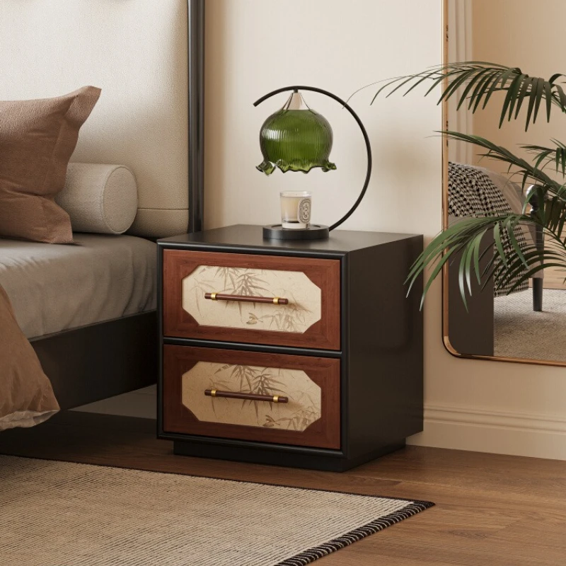 Medieval bamboo leaf solid wood bedside table small apartment household bedroom texture
Medieval bamboo leaf solid wood bedside table small apartment household bedroom texture