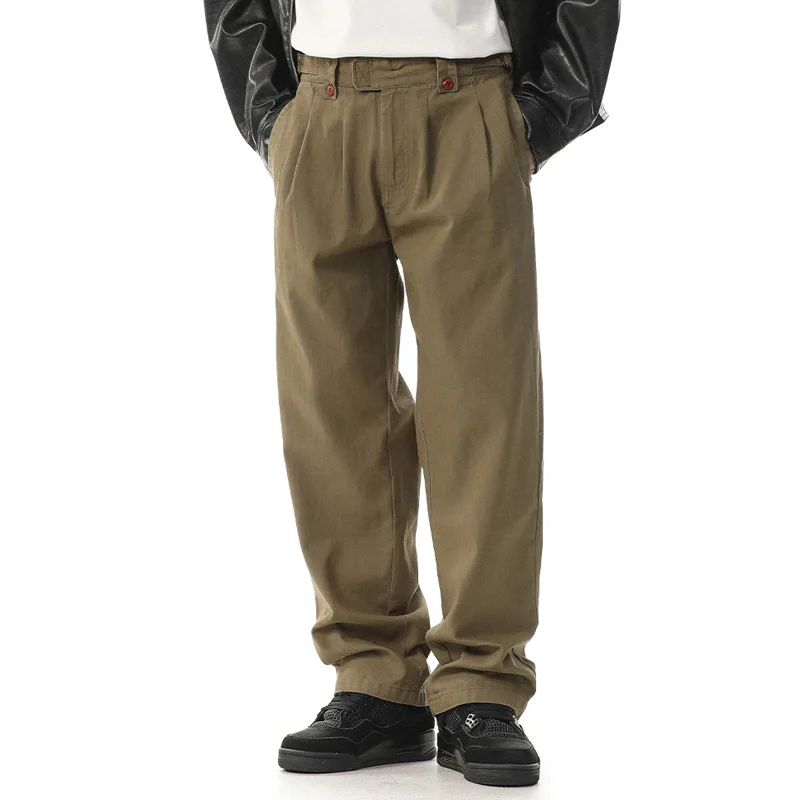 Herringbone Japanese Amikaji Fashion Straight Pant Men Vintage Loose Casual Plus Size Pure Cotton Cargo Pants Cityboy Trousers
Herringbone Japanese Amikaji Fashion Straight Pant Men Vintage Loose Casual Plus Size Pure Cotton Cargo Pants Cityboy Trousers