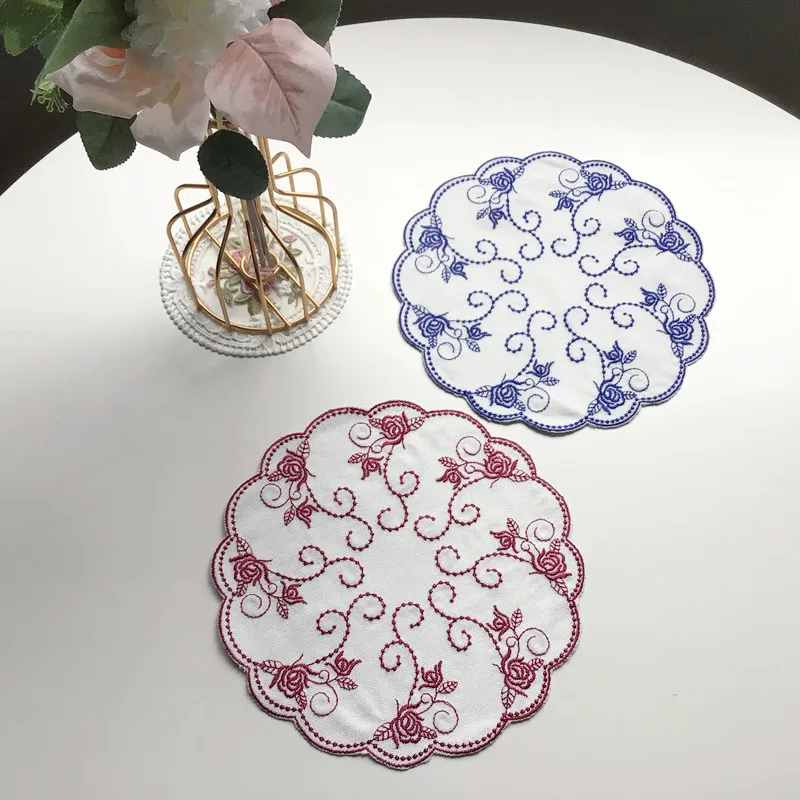 Classical Cotton Embroidery Round 20cm Table Mat Coaster Bar Wine Glass Vase Saucer Pad Holiday Party Wedding Banquet Decoration
Classical Cotton Embroidery Round 20cm Table Mat Coaster Bar Wine Glass Vase Saucer Pad Holiday Party Wedding Banquet Decoration