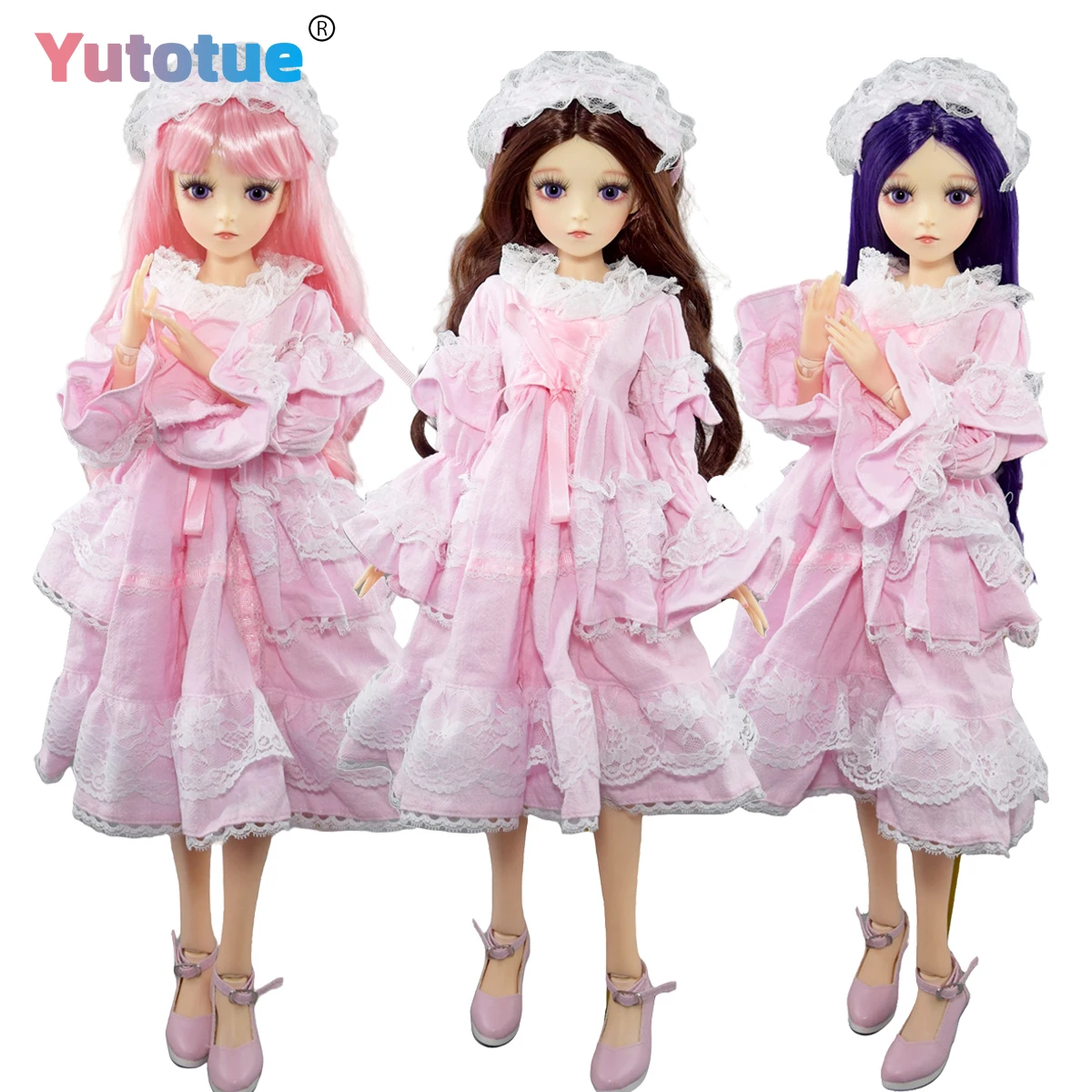 YUTOTUE 24 inch Height Purple Eyes Girl Doll with Removable Dress Shoes Wigs Head can Open BJD Toy
YUTOTUE 24 inch Height Purple Eyes Girl Doll with Removable Dress Shoes Wigs Head can Open BJD Toy
