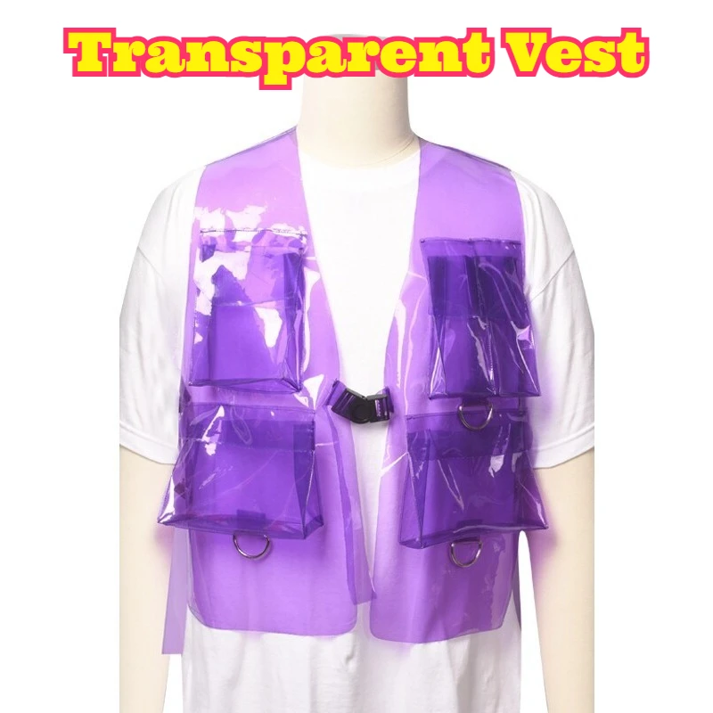 Transparent Cargo Vest Tech Sense Waistcoat Hip Hop Street Dance Outfit Fashion Runway Group Performance Sleeveless Jacket Stage
Transparent Cargo Vest Tech Sense Waistcoat Hip Hop Street Dance Outfit Fashion Runway Group Performance Sleeveless Jacket Stage
