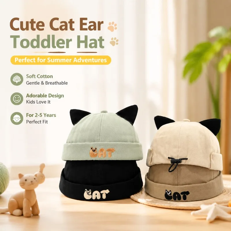 Spring Autumn Kid Headwear for 2-5Y Boys Girls Chinese Trendy Mandarin Cap Cat Ear Melon Skin Hat Fashionable Daily Toddler
Spring Autumn Kid Headwear for 2-5Y Boys Girls Chinese Trendy Mandarin Cap Cat Ear Melon Skin Hat Fashionable Daily Toddler