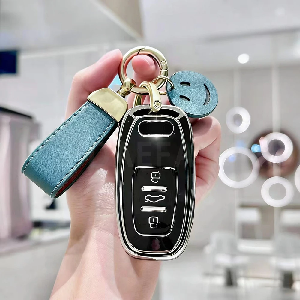 Чехол-накладка из ТПУ для смарт-ключа автомобиля Audi A1 A3 A4 A5 A6 A7 A8 Quattro Q3 Q5 Q7 2009-2015, аксессуары
Чехол-накладка из ТПУ для смарт-ключа автомобиля Audi A1 A3 A4 A5 A6 A7 A8 Quattro Q3 Q5 Q7 2009-2015, аксессуары