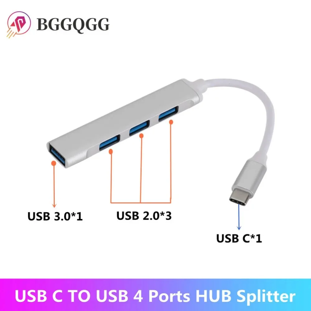 USB C HUB USB 3.1 Type C 4 Port Multi Splitter Adapter OTG For Xiaomi Lenovo Macbook Pro Air PC Computer Notebook Accessories
USB C HUB USB 3.1 Type C 4 Port Multi Splitter Adapter OTG For Xiaomi Lenovo Macbook Pro Air PC Computer Notebook Accessories