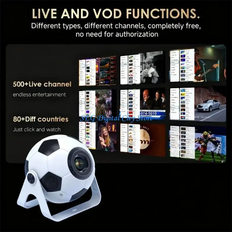 U75B Football Design Portable 4K Projector Wide Input Support Flexible Connectivity
U75B Football Design Portable 4K Projector Wide Input Support Flexible Connectivity