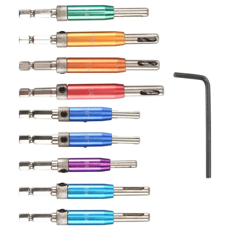 ABMO Self Centering Drill Bit Set 1/4Inch Hex Shank Vix Bit, 5/64In To 1/4In Center Drill Bit Set Custom Hinge Drill Bit Set
ABMO Self Centering Drill Bit Set 1/4Inch Hex Shank Vix Bit, 5/64In To 1/4In Center Drill Bit Set Custom Hinge Drill Bit Set