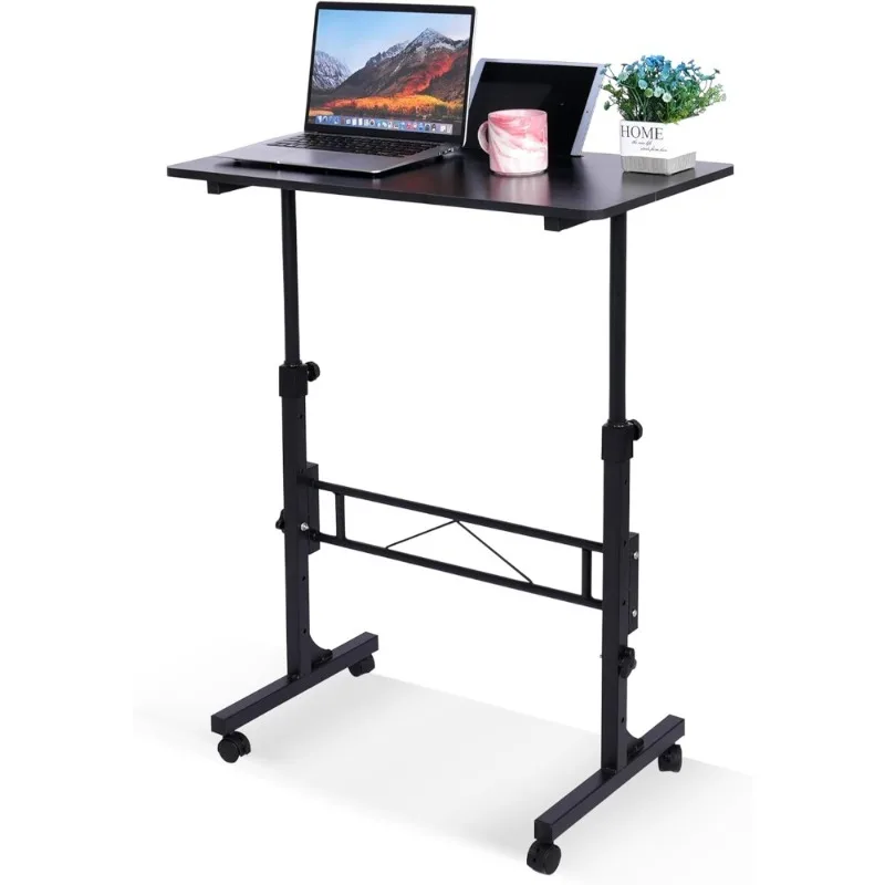 Adjustable Height Standing Desk Mobile Rolling Computer Desk with Wheels Small Portable Laptop Table Black Sit Stand Home
Adjustable Height Standing Desk Mobile Rolling Computer Desk with Wheels Small Portable Laptop Table Black Sit Stand Home
