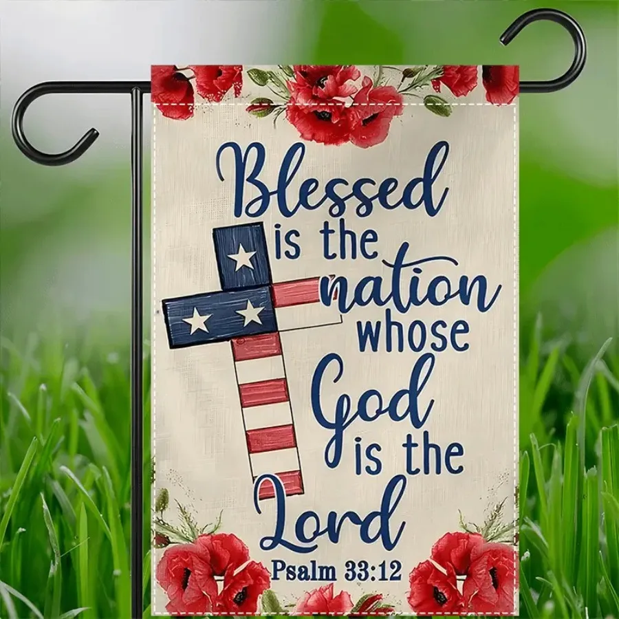 1 Patriotic "Blessings! A Country with God Will Surely Prosper" Garden Flag - A Vertical Welcome Banner with A Cross Design
1 Patriotic "Blessings! A Country with God Will Surely Prosper" Garden Flag - A Vertical Welcome Banner with A Cross Design