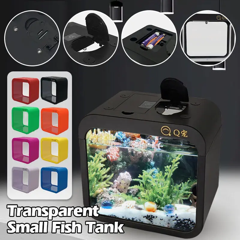 Creative Small Fish Tank Living Room Household Tabletop Ecological Goldfish Tanks with Led Light Mini Aquarium Table Decorations
Creative Small Fish Tank Living Room Household Tabletop Ecological Goldfish Tanks with Led Light Mini Aquarium Table Decorations