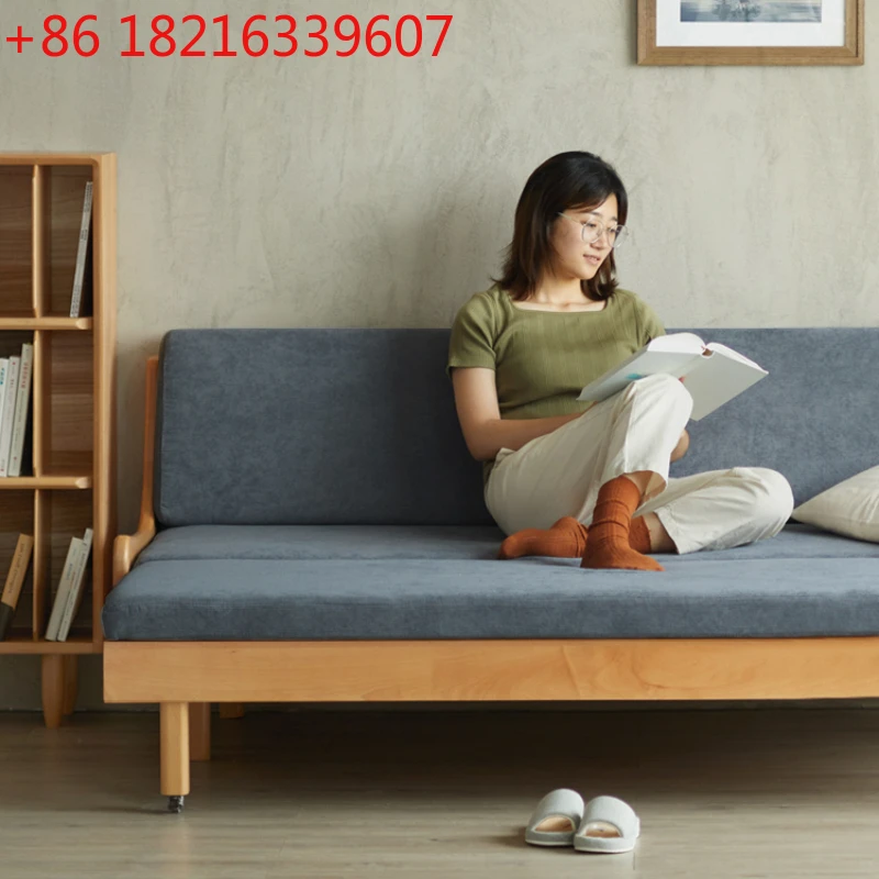 Solid Wood Sofa Bed Pull-out Small Apartment Dual-Use Foldable Single Push-Pull Double Bed
Solid Wood Sofa Bed Pull-out Small Apartment Dual-Use Foldable Single Push-Pull Double Bed