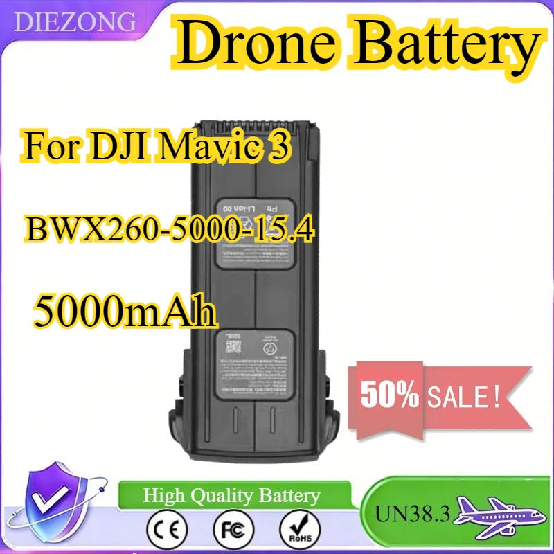For DJI Mavic 3 Series Intelligent Flight Battery Capacity 5000mAh 46 Mins of Max Flight Time for DJI Mavic 3 Series
For DJI Mavic 3 Series Intelligent Flight Battery Capacity 5000mAh 46 Mins of Max Flight Time for DJI Mavic 3 Series