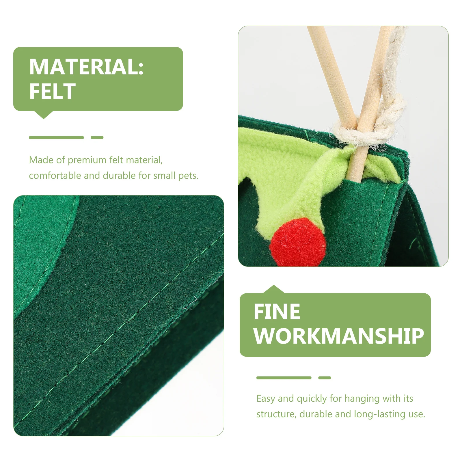 1Pcs Pet Felt Tent Comfortable Small Animal Nest Lovely Hamster Hideout Warm Resting Spot Pet Felt Tent Hamster Hideout
1Pcs Pet Felt Tent Comfortable Small Animal Nest Lovely Hamster Hideout Warm Resting Spot Pet Felt Tent Hamster Hideout